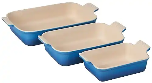 Le Creuset Stoneware Heritage Rectangular Dishes Set Marseille