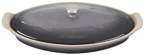 Le Creuset Heritage Stoneware Oval Fish Baker 1.7qt Oyster