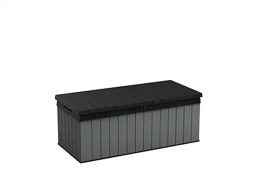 Keter Darwin 100 Gallon Resin Deck Box Grey & Black