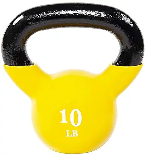 BalanceFrom Vinyl Coated Cast Iron Kettlebell Weight