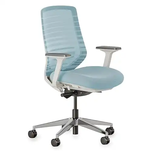 Branch Ergonomic Chair Adjustable Lumbar Support Light Blue