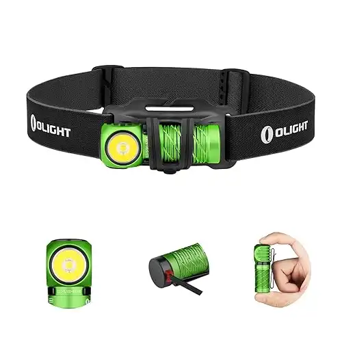 Olight Perun 2 Mini Headlamp 1100 Lumens Rechargeable Lime Green