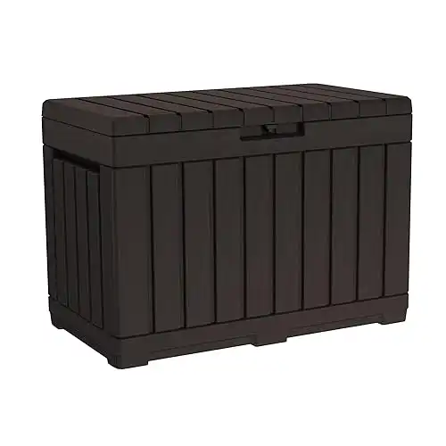 Keter Kentwood 50 Gallon Resin Deck Box Brown