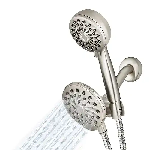 Waterpik One-Touch Dual 2-in-1 Shower System Brushed Nickel