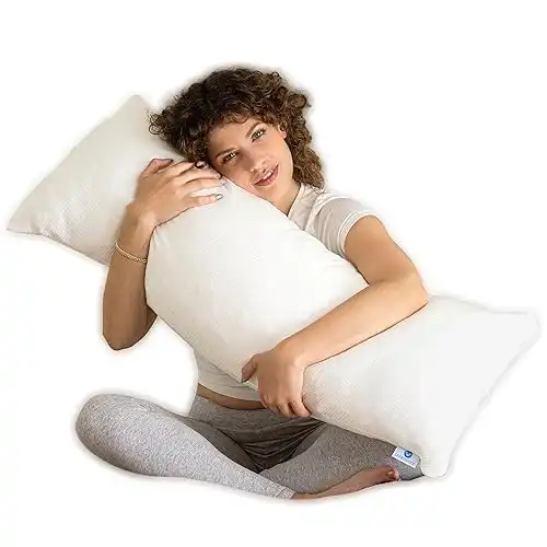 Pharmedoc Pregnancy Body Pillow Memory Foam Air White