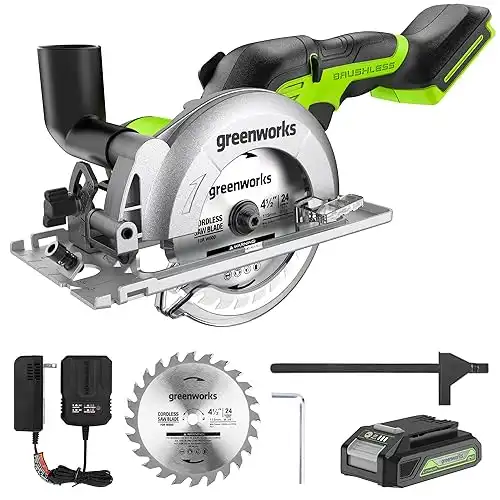 Greenworks 24V Brushless 4-1/2" Compact Circular Saw