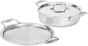 All-Clad D5 5-Ply Stainless Steel Sauteuse with Lid