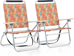 Alpha Camp Backpack Beach Chairs Set of 2 Camo