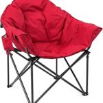 Alpha Camp Heavy-Duty Oversize Camping Chair Red