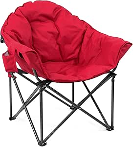 Alpha Camp Heavy-Duty Oversize Camping Chair Red