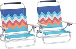 Alpha Camp Low Beach Camping Chair with Cooler Bag