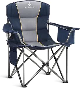 Alpha Camp Oversized Camping Chair with Cooler Bag