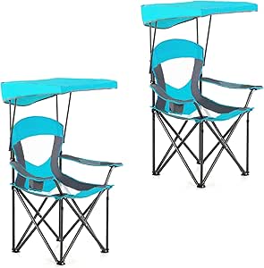 Alpha Camp Oversized Camping Chair with Shade Canopy 2 Pack