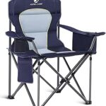 Alpha Camp Oversized Camping Folding Chair with Cooler Bag