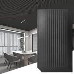 Art3d 12-Pack Slat Design 3D Wall Panels Black