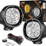 Auxbeam 4 Inch 90W LED Amber White Spot Strobe Light Pods