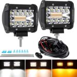 Auxbeam LED Strobe Light Bar 4 Inch LED Pods 120W