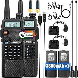 Baofeng UV-5R 2Pack Radio with 3800mAh Battery