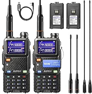 Baofeng UV-5RM Plus 10W Ham Radio Handheld 2 Pack