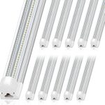 Barrina 8FT LED Shop Light 100W 15000LM 5000K 10 Pack
