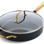 Blue Diamond Gold 4QT Saute Pan Ceramic Nonstick Induction Safe