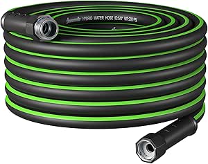 Dewenwils Garden Hose 5/8" × 50ft Heavy Duty Flexible Lightweight