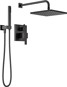 Delta Faucet Modern Raincan 2-Setting Square Shower System