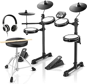 Donner DED-80 Electronic Drum Set with 4 Mesh Pads