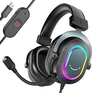 Fifine Gaming Headset 7.1 Surround Sound USB