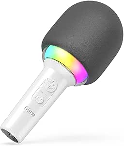 Fifine Bluetooth Karaoke Microphone Handheld with Speaker RGB