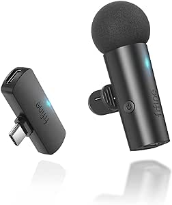 Fifine Wireless Lavalier Microphone for iPhone Android Tablet