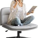 Flexispot Armless Cross Legged Office Chair Adjustable Gray