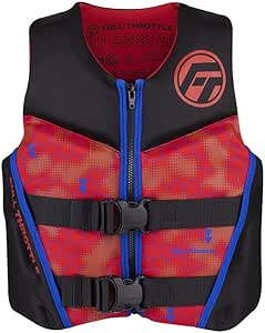 Full Throttle Youth Rapid Dry Neoprene Life Jacket Red