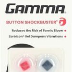 Gamma Shockbuster Button Tennis Dampener 2 Pack Blue/Black Red/Black