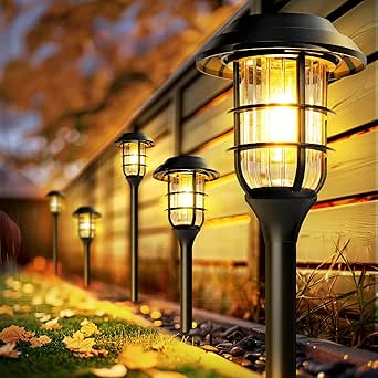 Gigalumi Solar Lights Outdoor Waterproof 8 Pack Warm White