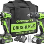 Greenworks 24V Brushless Cordless Drill Impact Driver Combo Kit