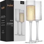 JoyJolt Elle 6oz Vintage Champagne Glasses