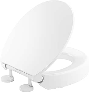 Kohler Hyten Elevated Quiet-Close Round Toilet Seat White