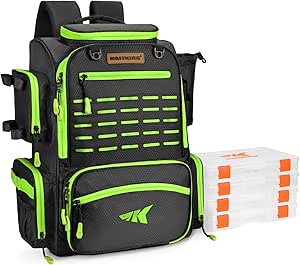 KastKing Bait Boss Fishing Tackle Backpack with Rod Holders