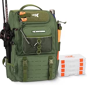 KastKing Karryall Fishing Tackle Backpack with Rod Holders 40L