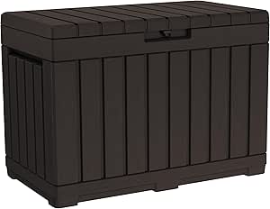 Keter Kentwood 50 Gallon Resin Deck Box Brown