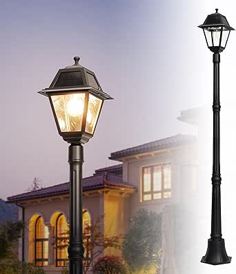 Lutec LED Solar Post Light Dusk to Dawn 200 Lumens 2700K