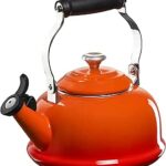 Le Creuset Enamel Steel Whistling Tea Kettle 1.7 qt Flame