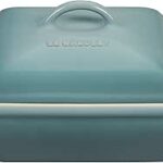 Le Creuset Stoneware Heritage Covered Square Casserole Sea Salt