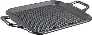 Lodge Bold 12 Inch Seasoned Cast Iron Grill Pan