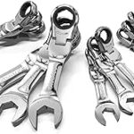 Olsa Tools Stubby Flex Head Metric Ratchet Wrench Set 12pc