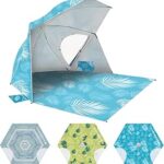 OutdoorMaster Pop Up Beach Umbrella Tent UPF 50+