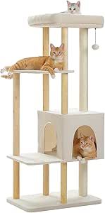 Pawz Road Large Cat Tree 53 Inches Beige