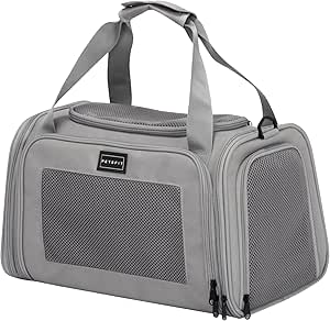 Petsfit Cat Carrier Airline Approved Soft Carrier Grey