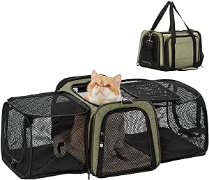 Petsfit Pet Carrier Airline Approved Expandable Small Dog Carrier